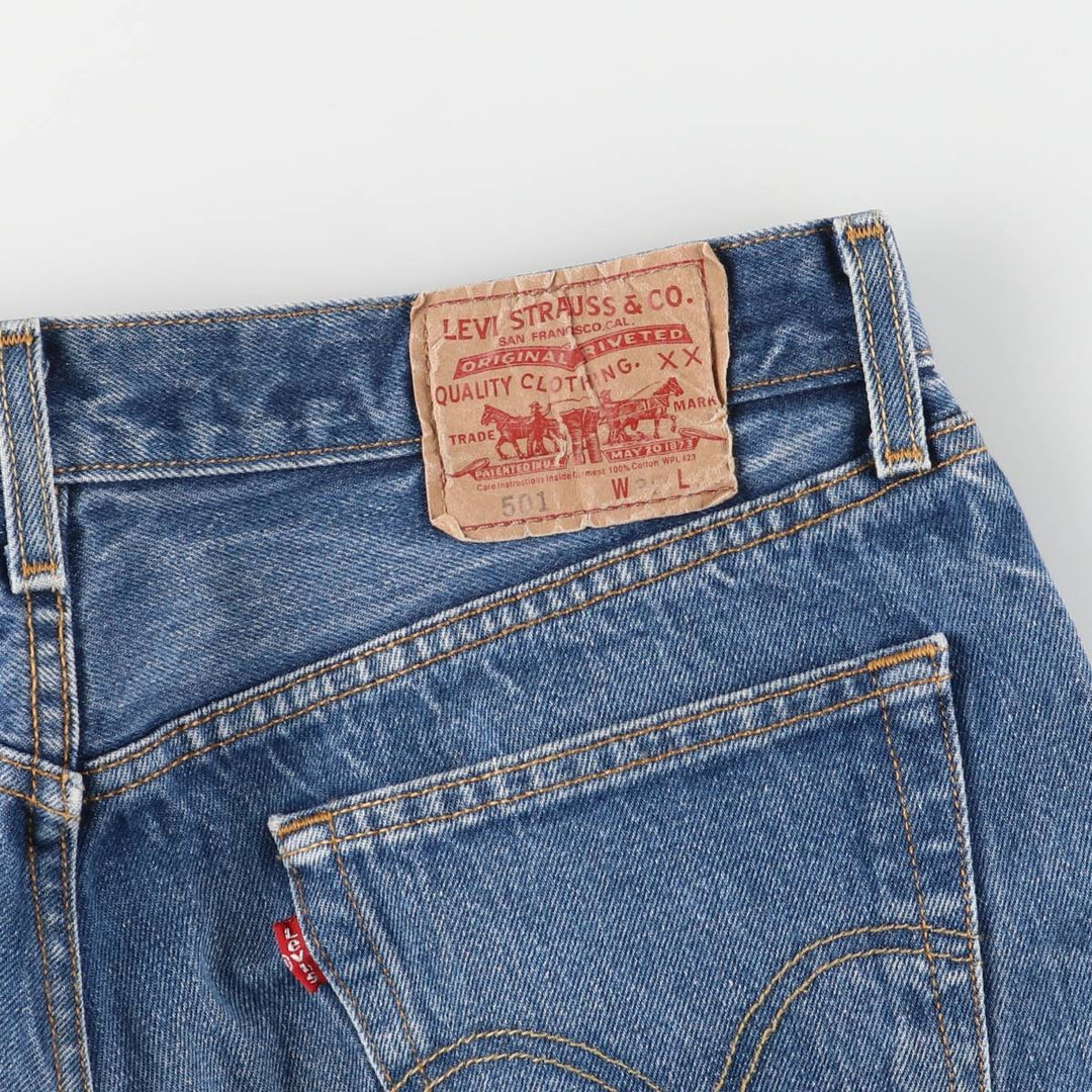 Levi's 501 straight denim pants for men, size W33 cotton blue type Vintage Second Hand