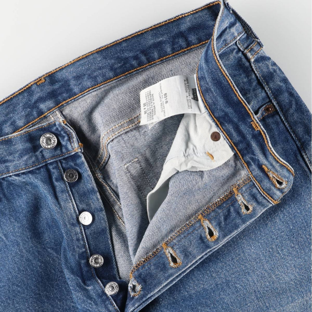 Levi's 501 straight denim pants for men, size W33 cotton blue type Vintage Second Hand