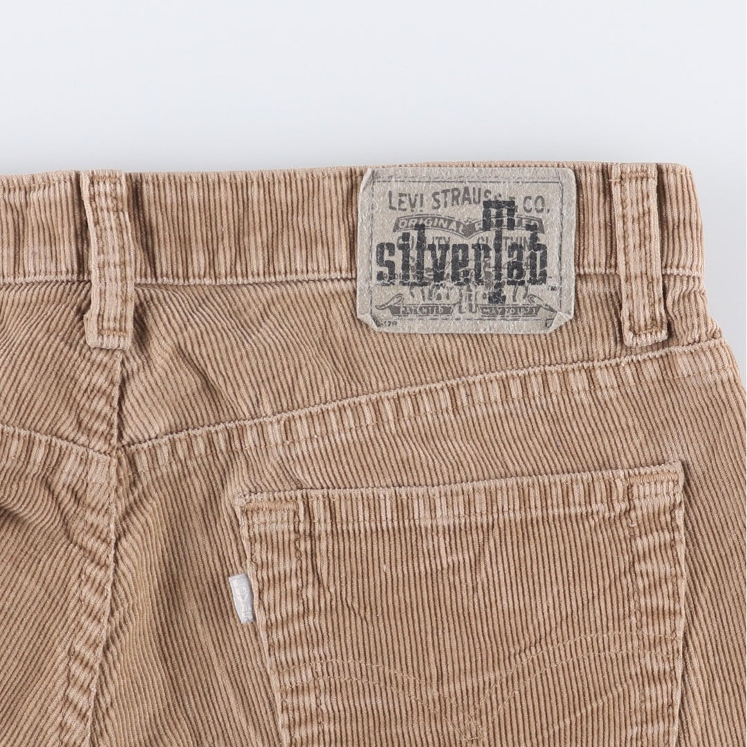 Vintage 80s-90'S Levi's Silver Tab Hiphugger Corduroy Pants, Men's, Size W31 cotton Beige type Vintage Second Hand