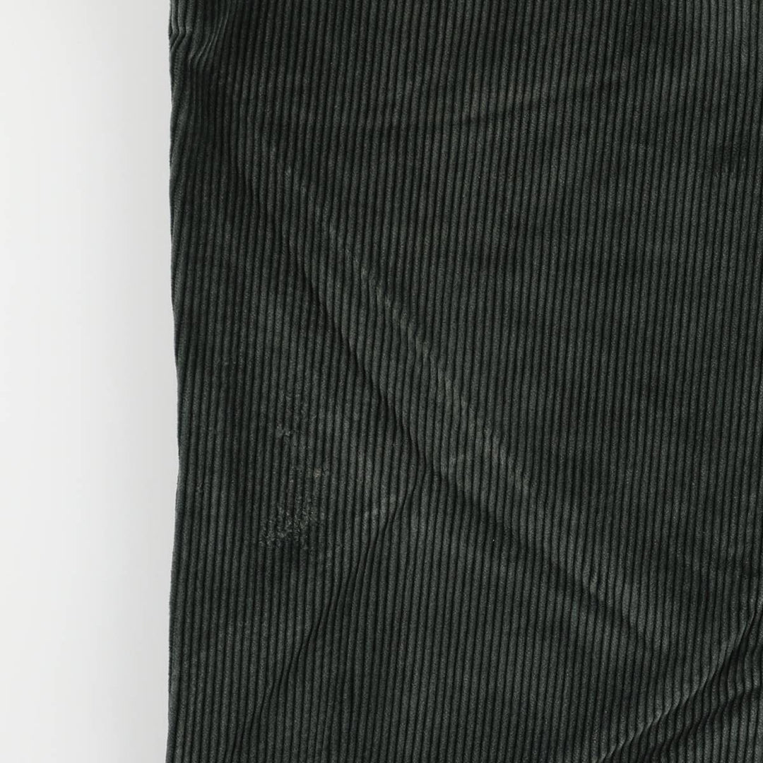 Brooks Brothers ELLIOT Wide-Ribbed Two-Pleated Corduroy Pants, Men's, Size W35 cotton Green type dark green Vintage Second Hand