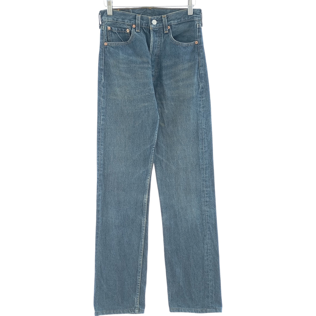 90'S Levi's 501 Straight Denim Pants Made in USA Women's L (w28) Vintage unclear blue type Vintage Second Hand