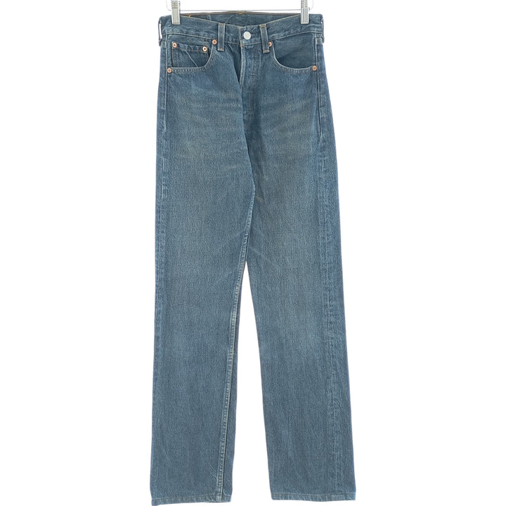 90'S Levi's 501 Straight Denim Pants Made in USA Women's L (w28) Vintage unclear blue type Vintage Second Hand