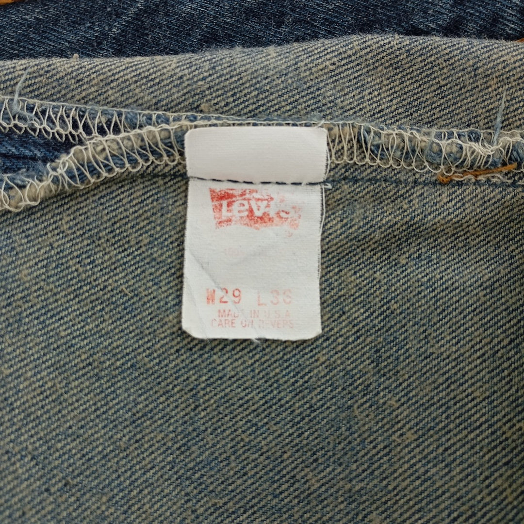 90'S Levi's 501 Straight Denim Pants Made in USA Women's L (w28) Vintage unclear blue type Vintage Second Hand