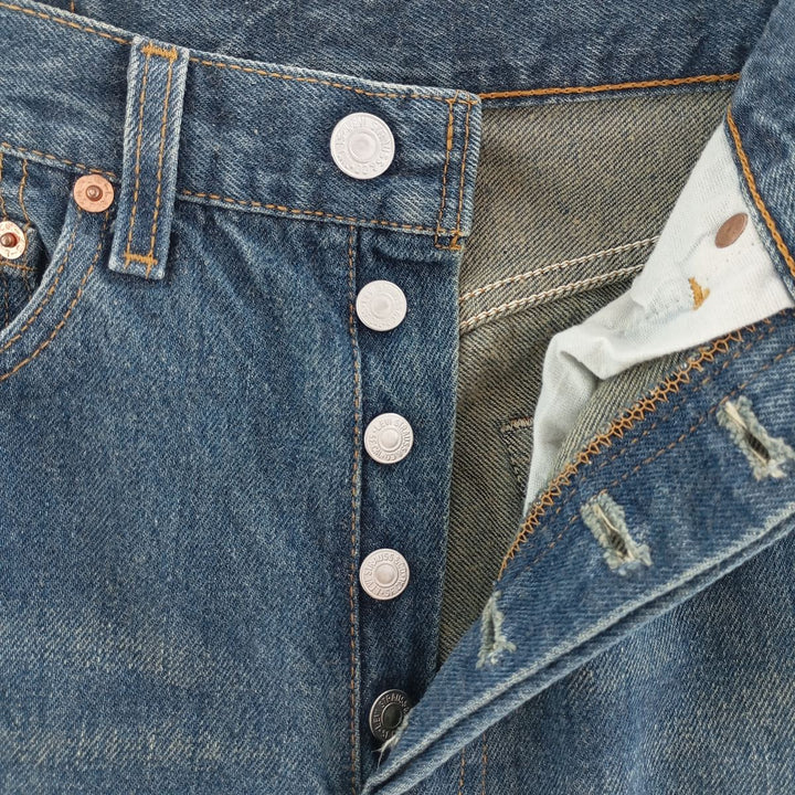 90'S Levi's 501 Straight Denim Pants Made in USA Women's L (w28) Vintage unclear blue type Vintage Second Hand