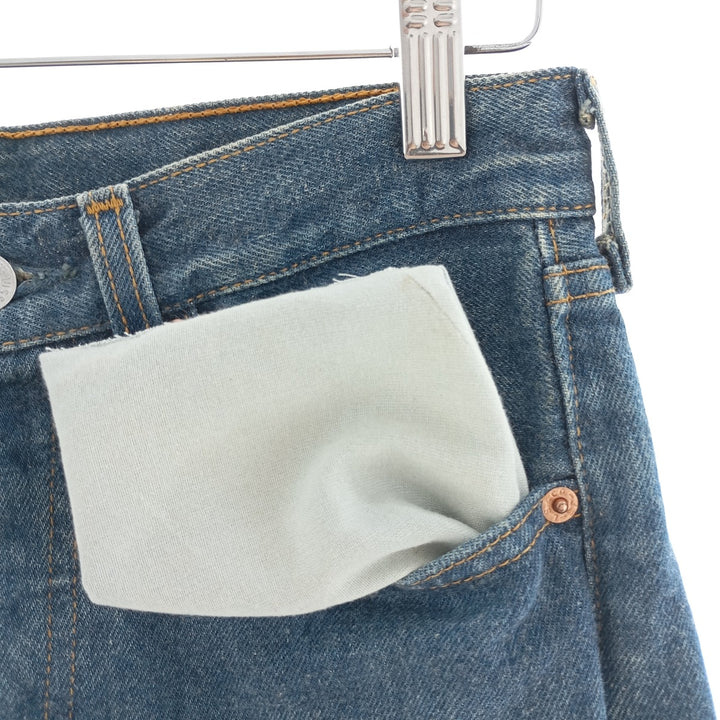 90'S Levi's 501 Straight Denim Pants Made in USA Women's L (w28) Vintage unclear blue type Vintage Second Hand