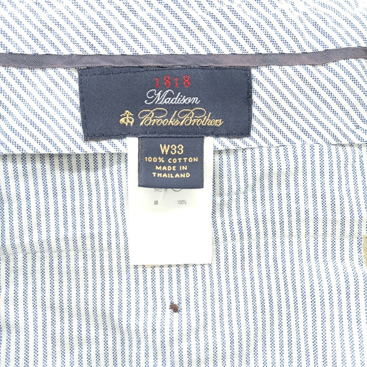 Brooks Brothers 1818 Two-Pleated Chino Pants, Men's, Size W33 cotton Beige type Vintage Second Hand