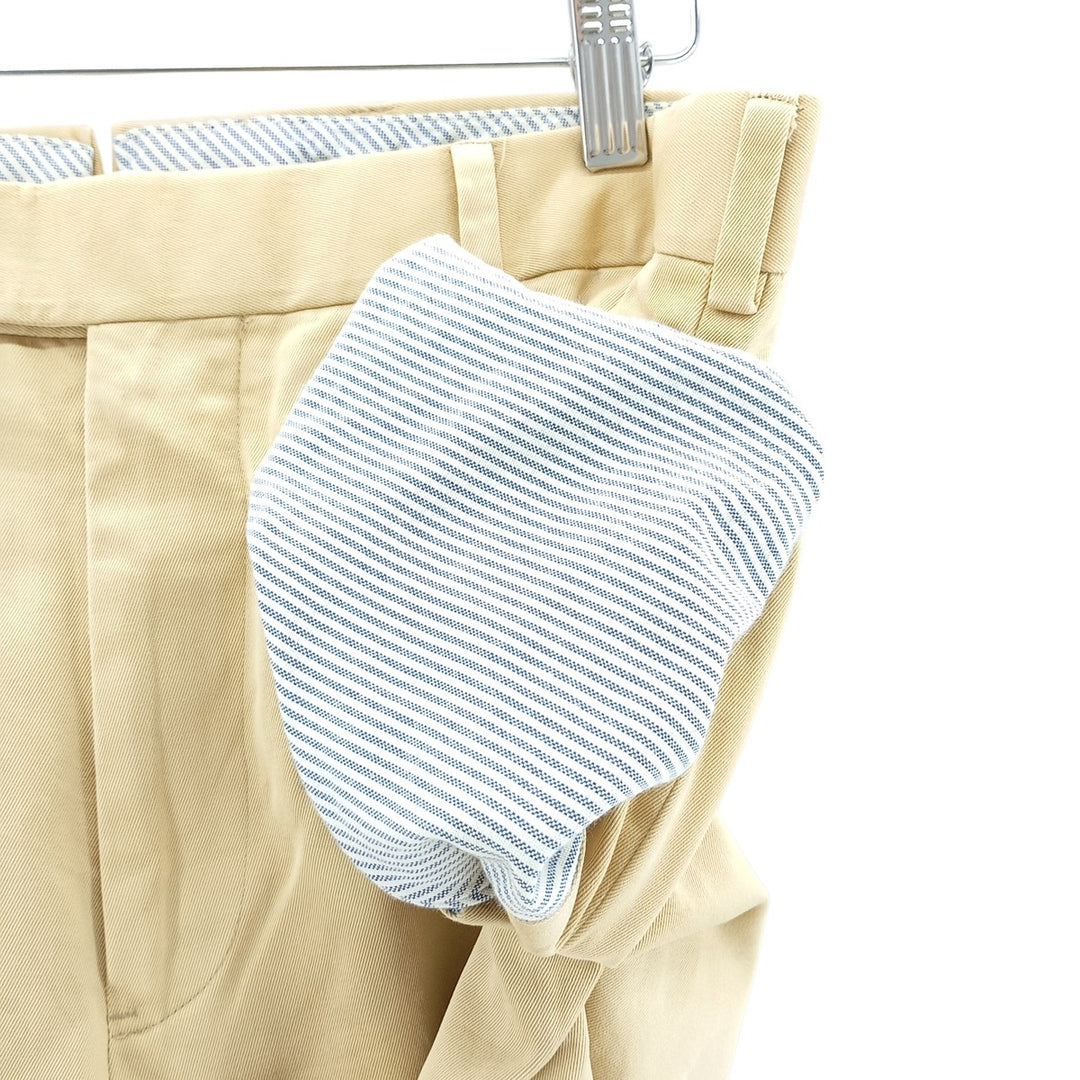 Brooks Brothers 1818 Two-Pleated Chino Pants, Men's, Size W33 cotton Beige type Vintage Second Hand