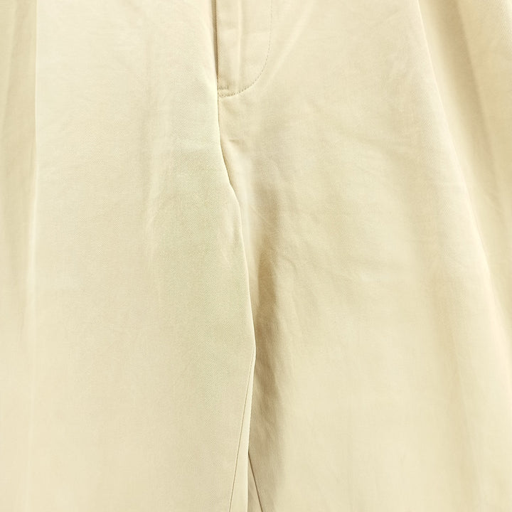 Brooks Brothers 1818 Two-Pleated Chino Pants, Men's, Size W33 cotton Beige type Vintage Second Hand
