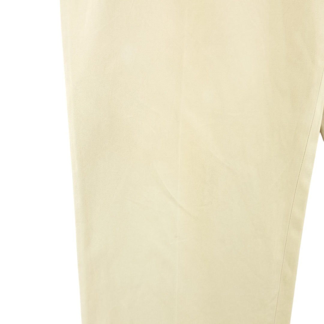 Brooks Brothers 1818 Two-Pleated Chino Pants, Men's, Size W33 cotton Beige type Vintage Second Hand