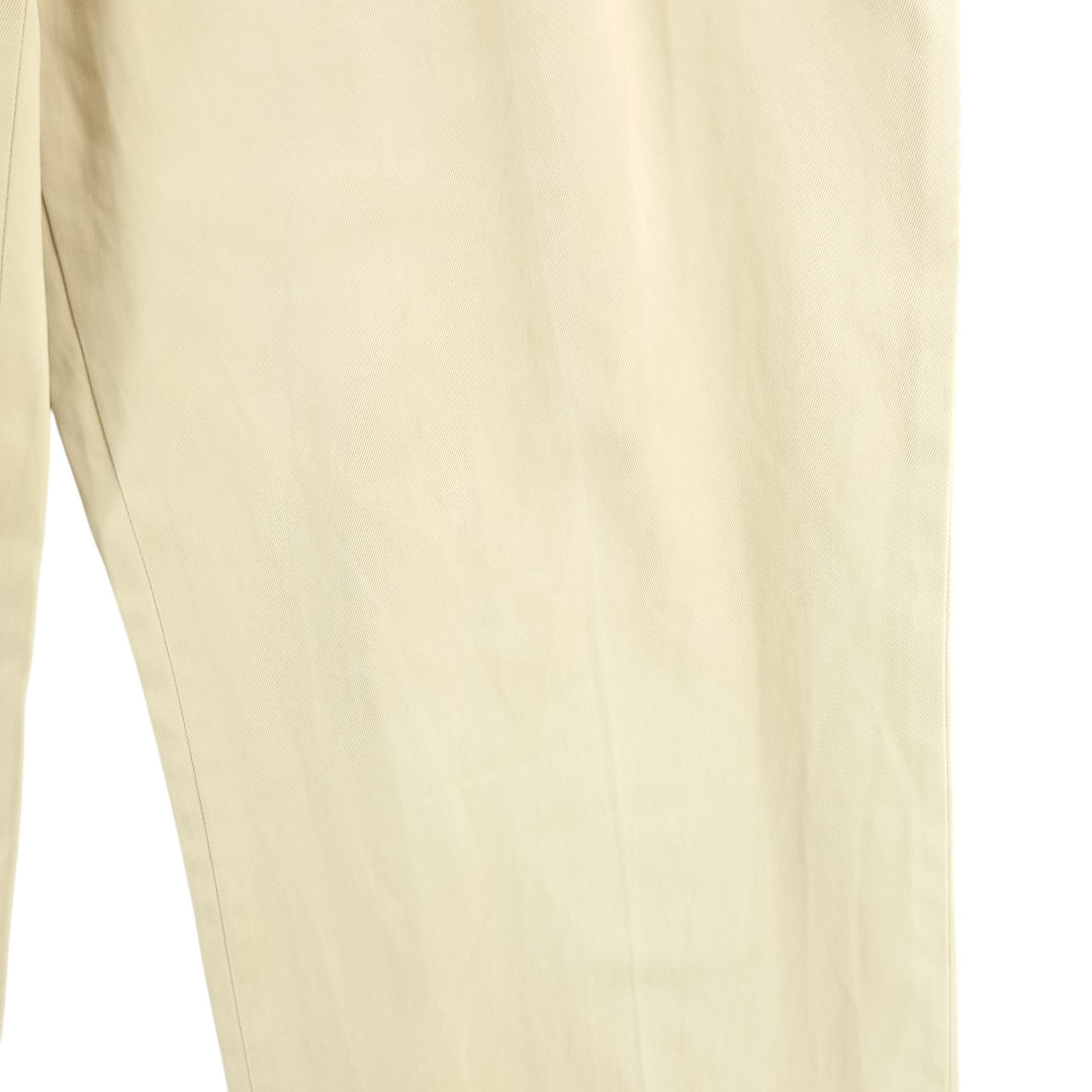 Brooks Brothers 1818 Two-Pleated Chino Pants, Men's, Size W33 cotton Beige type Vintage Second Hand