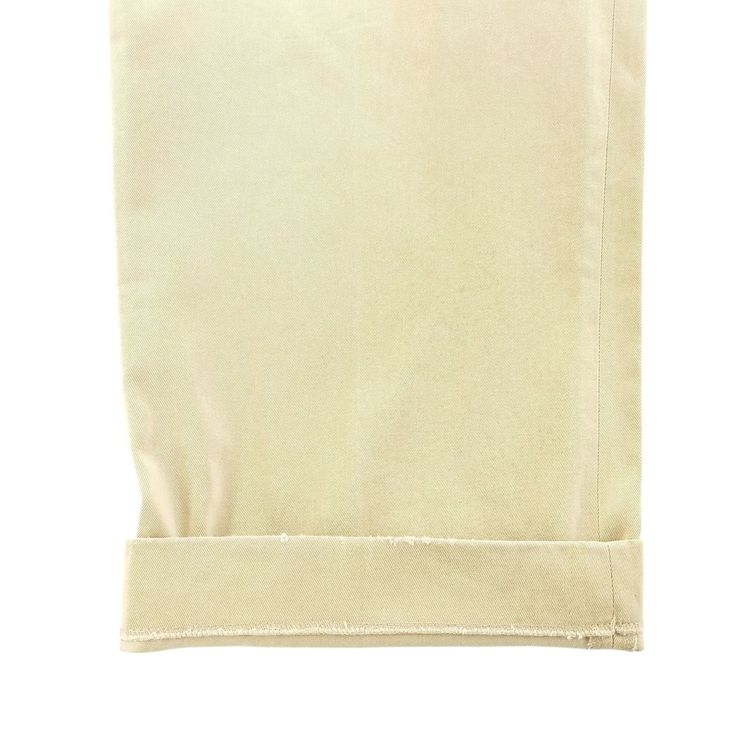 Brooks Brothers 1818 Two-Pleated Chino Pants, Men's, Size W33 cotton Beige type Vintage Second Hand