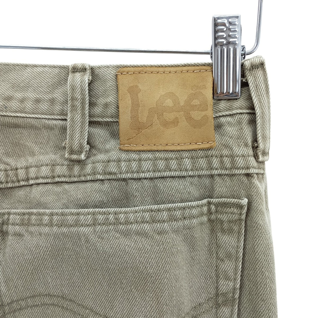 Lee Men's Straight Denim Pants (Size W33) cotton beige type brown Vintage Second Hand