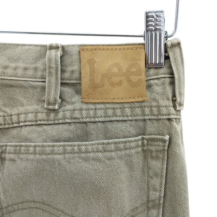 Lee Men's Straight Denim Pants (Size W33) cotton beige type brown Vintage Second Hand