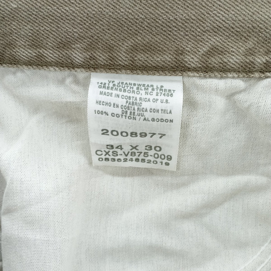 Lee Men's Straight Denim Pants (Size W33) cotton beige type brown Vintage Second Hand