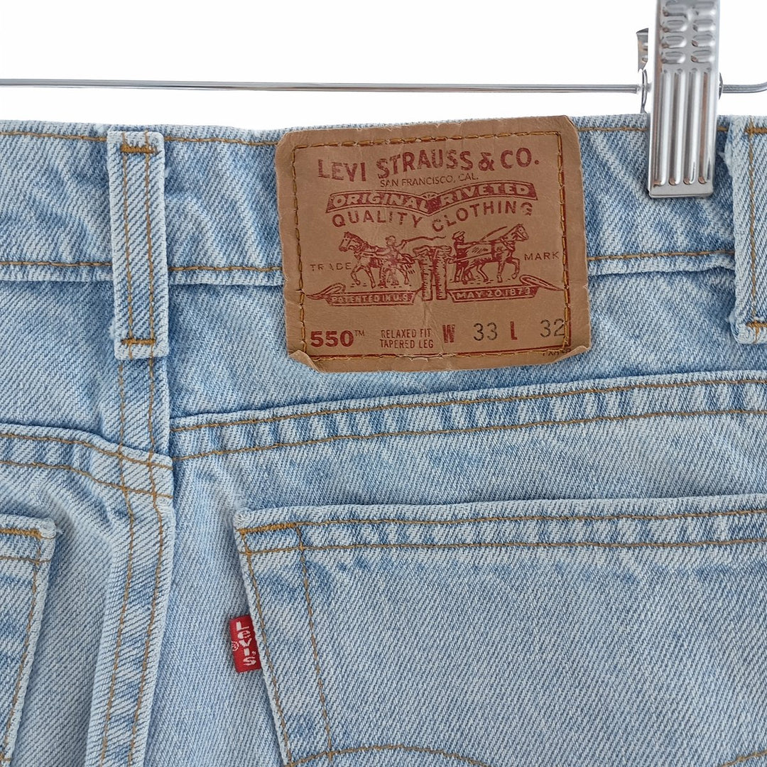90'S Levi's 550 Relaxed Fit Tapered Leg Tapered Denim Pants Men's W32 Vintage unclear blue type Vintage Second Hand
