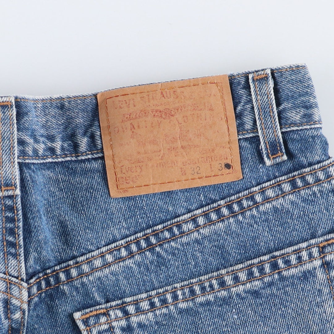 00'S Levi's 550 Relaxed Fit Tapered Denim Pants Made in USA Men's W31 cotton blue type Vintage Second Hand