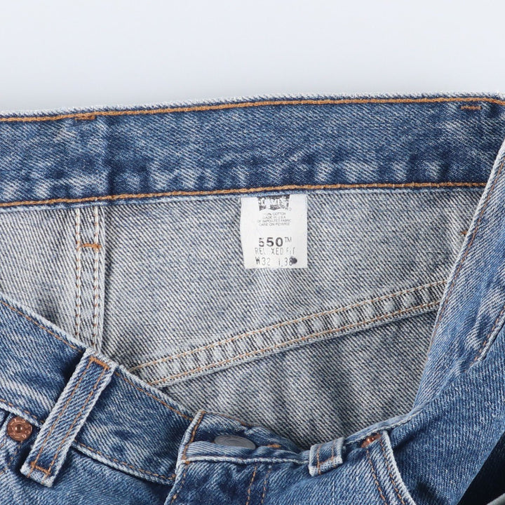 00'S Levi's 550 Relaxed Fit Tapered Denim Pants Made in USA Men's W31 cotton blue type Vintage Second Hand