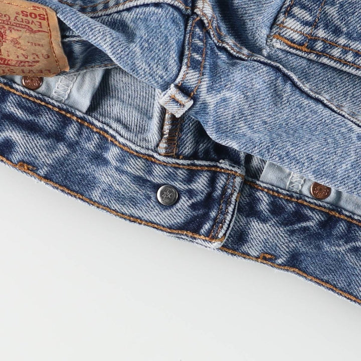 00'S Levi's 505 REGULAR FIT STRAIGHT LEG tapered denim pants for men, W30 equivalent cotton blue type Vintage Second Hand