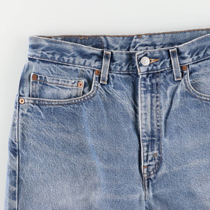 00'S Levi's 505 REGULAR FIT STRAIGHT LEG tapered denim pants for men, W30 equivalent cotton blue type Vintage Second Hand