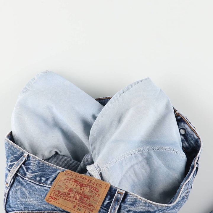 00'S Levi's 505 REGULAR FIT STRAIGHT LEG tapered denim pants for men, W30 equivalent cotton blue type Vintage Second Hand