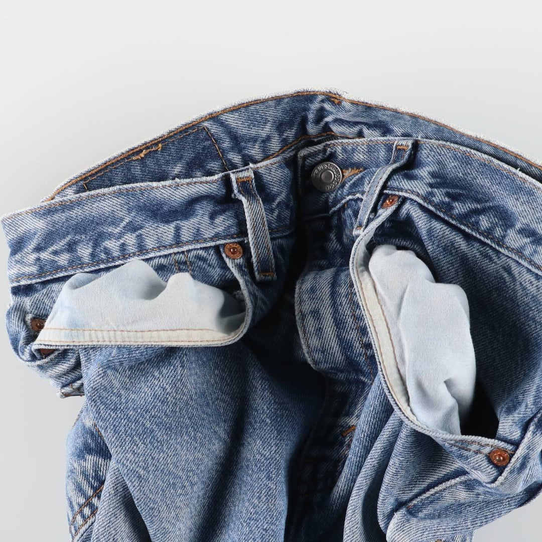 00'S Levi's 505 REGULAR FIT STRAIGHT LEG tapered denim pants for men, W30 equivalent cotton blue type Vintage Second Hand