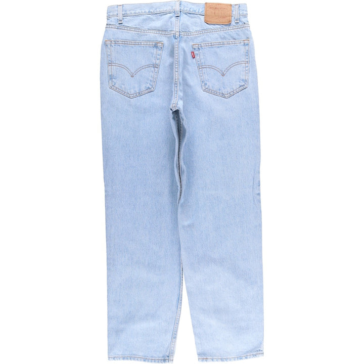 00'S Levi's 550 Relaxed Fit Black Denim Tapered Denim Pants Men's W34 cotton Blue type light blue Vintage Second Hand