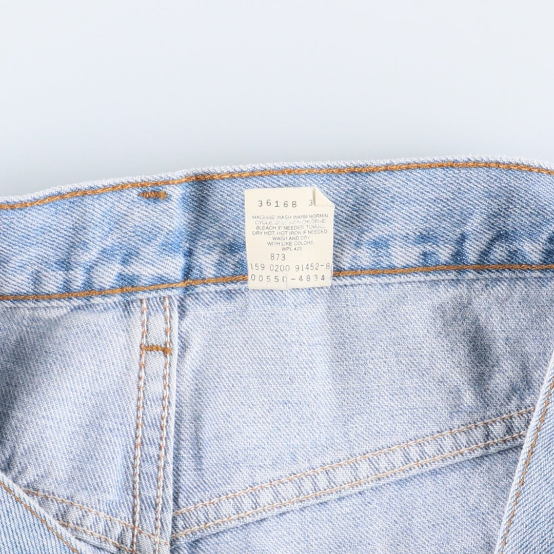 00'S Levi's 550 Relaxed Fit Black Denim Tapered Denim Pants Men's W34 cotton Blue type light blue Vintage Second Hand