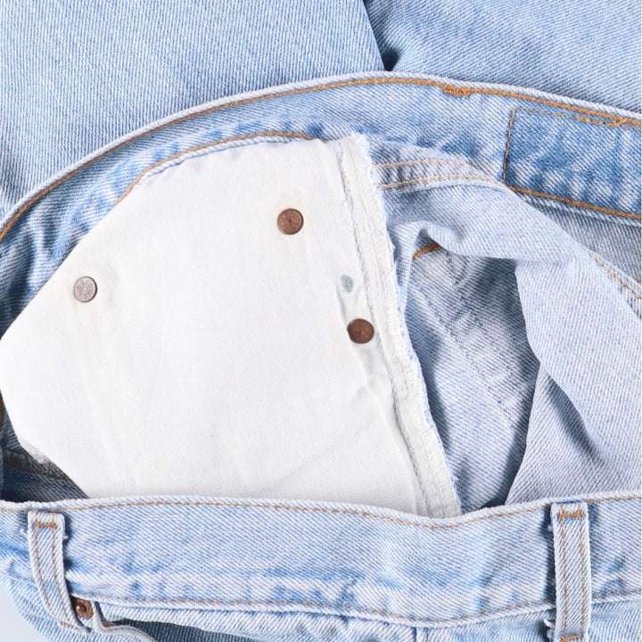 00'S Levi's 550 Relaxed Fit Black Denim Tapered Denim Pants Men's W34 cotton Blue type light blue Vintage Second Hand