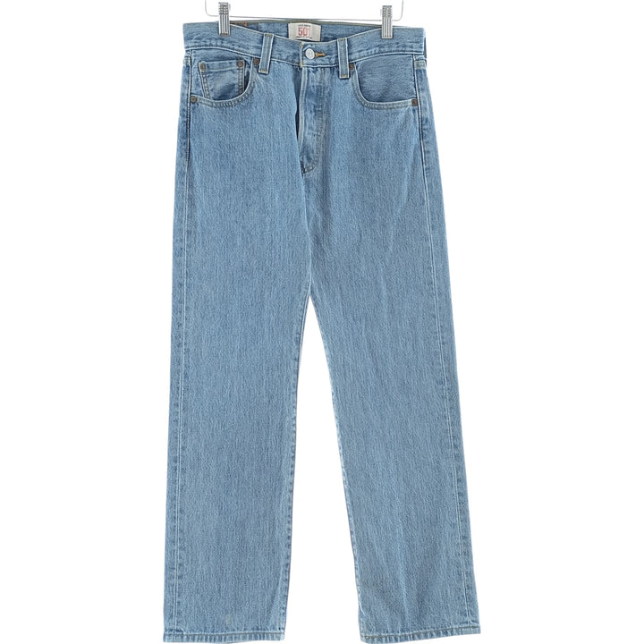 2000'S Levi's 501 Straight Leg Button-Fly Denim Pants, Men's, Size W30 cotton Blue type light blue Vintage Second Hand