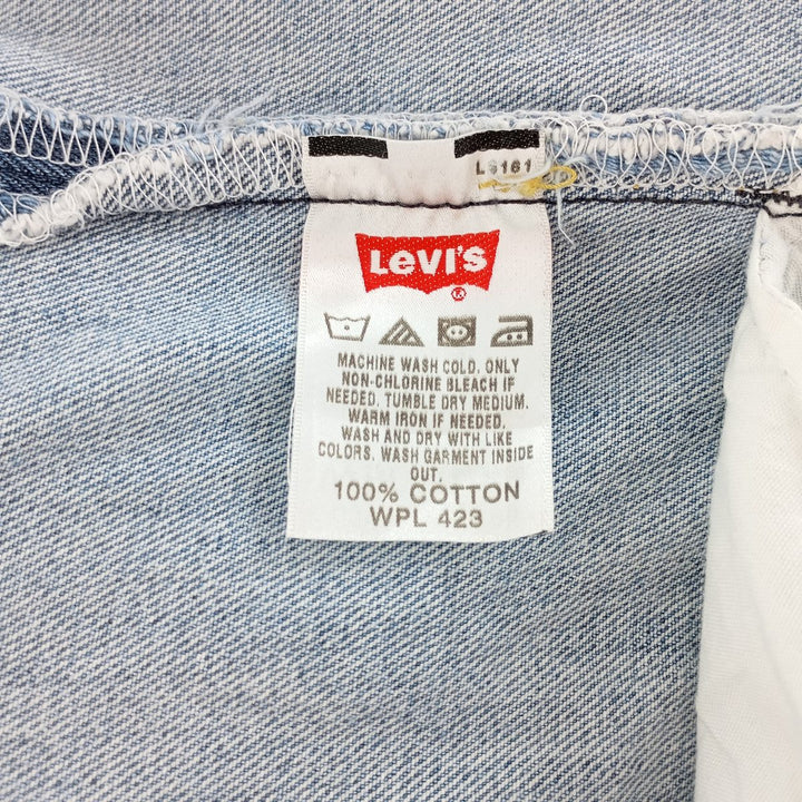 2000'S Levi's 501 Straight Leg Button-Fly Denim Pants, Men's, Size W30 cotton Blue type light blue Vintage Second Hand