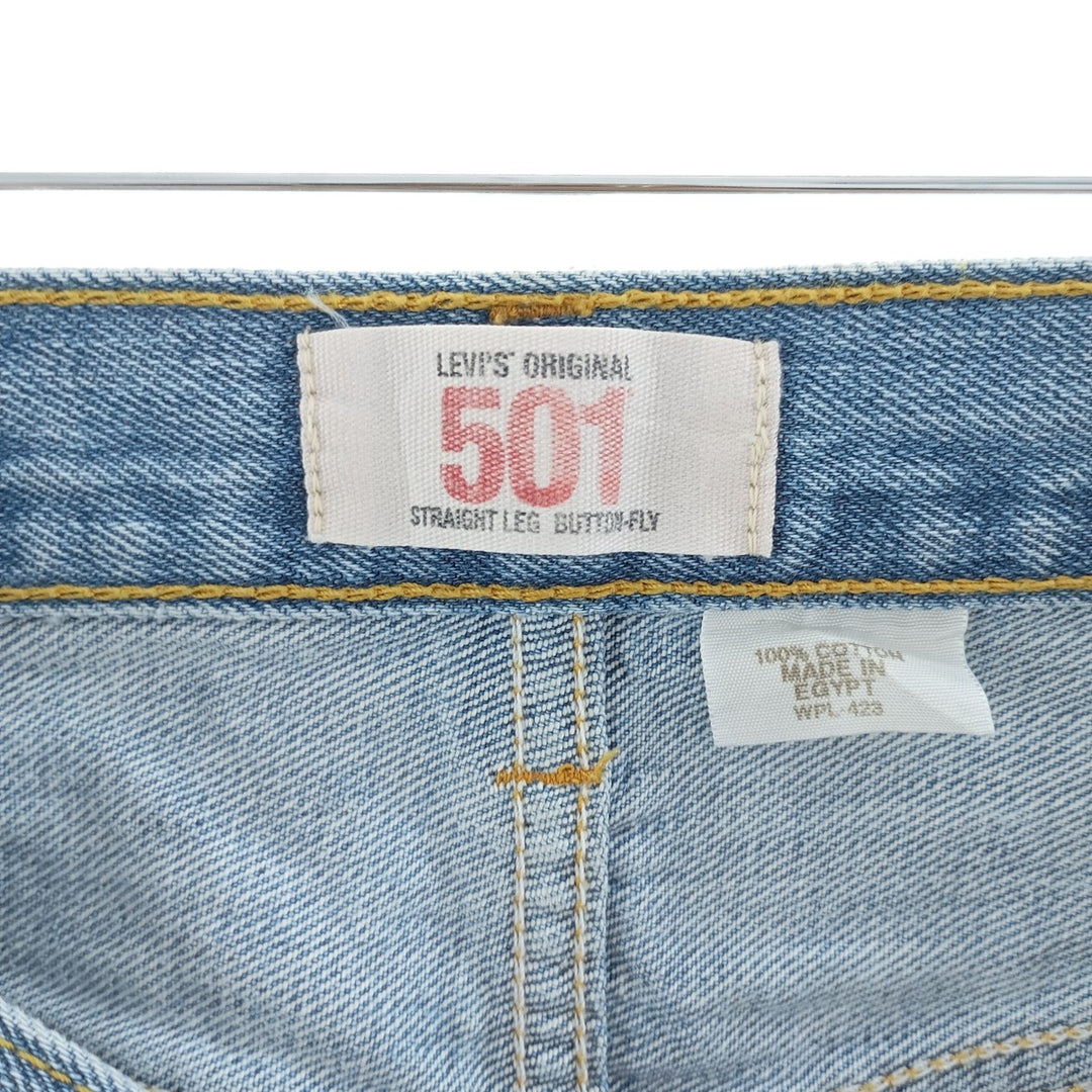 2000'S Levi's 501 Straight Leg Button-Fly Denim Pants, Men's, Size W30 cotton Blue type light blue Vintage Second Hand