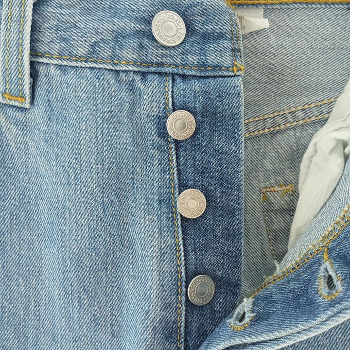 2000'S Levi's 501 Straight Leg Button-Fly Denim Pants, Men's, Size W30 cotton Blue type light blue Vintage Second Hand