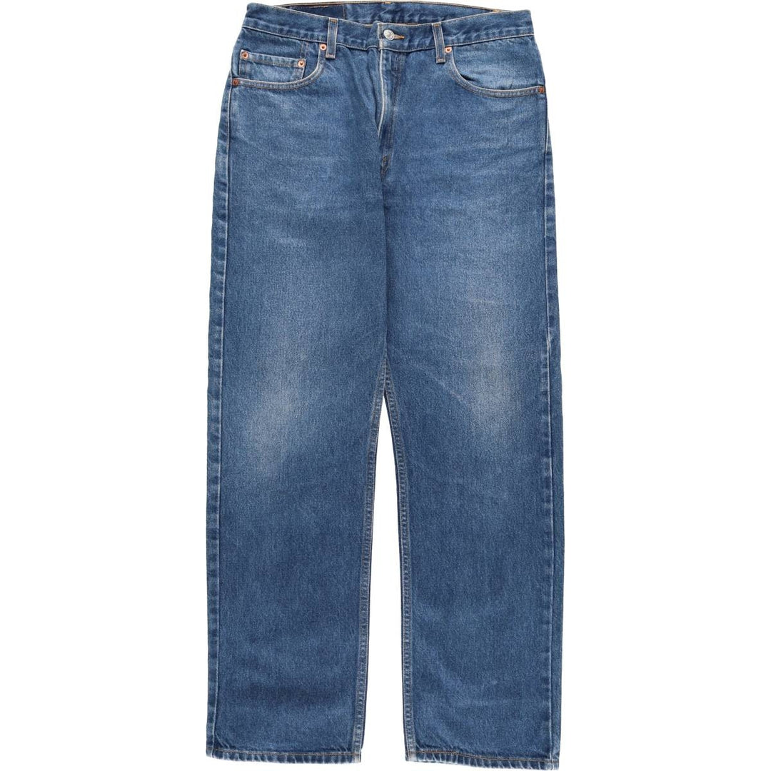 00'S Levi's 505 REGULAR FIT STRAIGHT LEG tapered denim pants for men, size w33 cotton blue type Vintage Second Hand