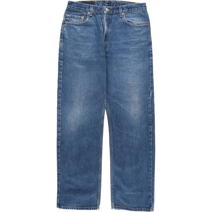 00'S Levi's 505 REGULAR FIT STRAIGHT LEG tapered denim pants for men, size w33 cotton blue type Vintage Second Hand