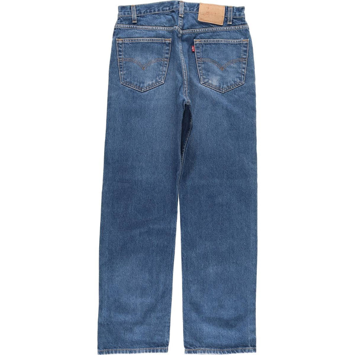 00'S Levi's 505 REGULAR FIT STRAIGHT LEG tapered denim pants for men, size w33 cotton blue type Vintage Second Hand
