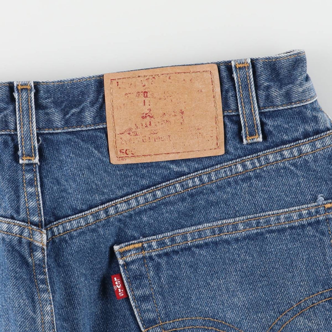 00'S Levi's 505 REGULAR FIT STRAIGHT LEG tapered denim pants for men, size w33 cotton blue type Vintage Second Hand