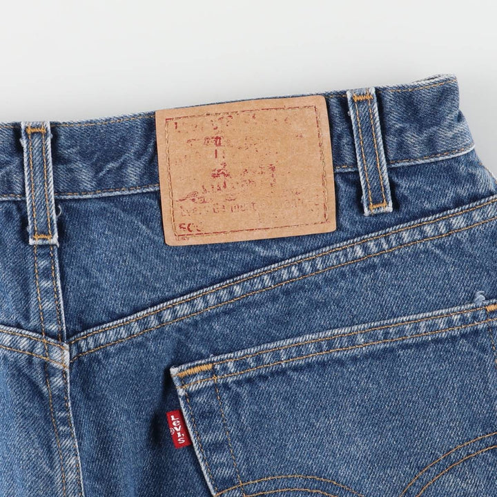 00'S Levi's 505 REGULAR FIT STRAIGHT LEG tapered denim pants for men, size w33 cotton blue type Vintage Second Hand