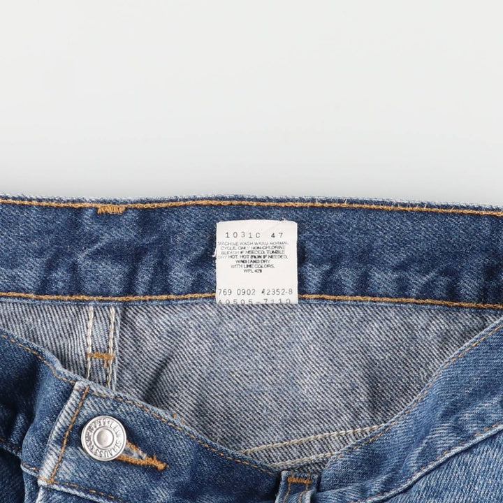 00'S Levi's 505 REGULAR FIT STRAIGHT LEG tapered denim pants for men, size w33 cotton blue type Vintage Second Hand