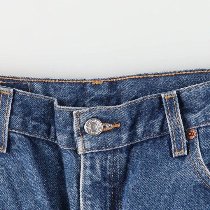 00'S Levi's 505 REGULAR FIT STRAIGHT LEG tapered denim pants for men, size w33 cotton blue type Vintage Second Hand