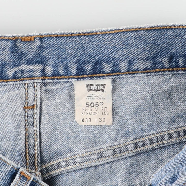 00'S Levi's 505 REGULAR FIT STRAIGHT LEG tapered denim pants for men, size w32 cotton blue type Vintage Second Hand