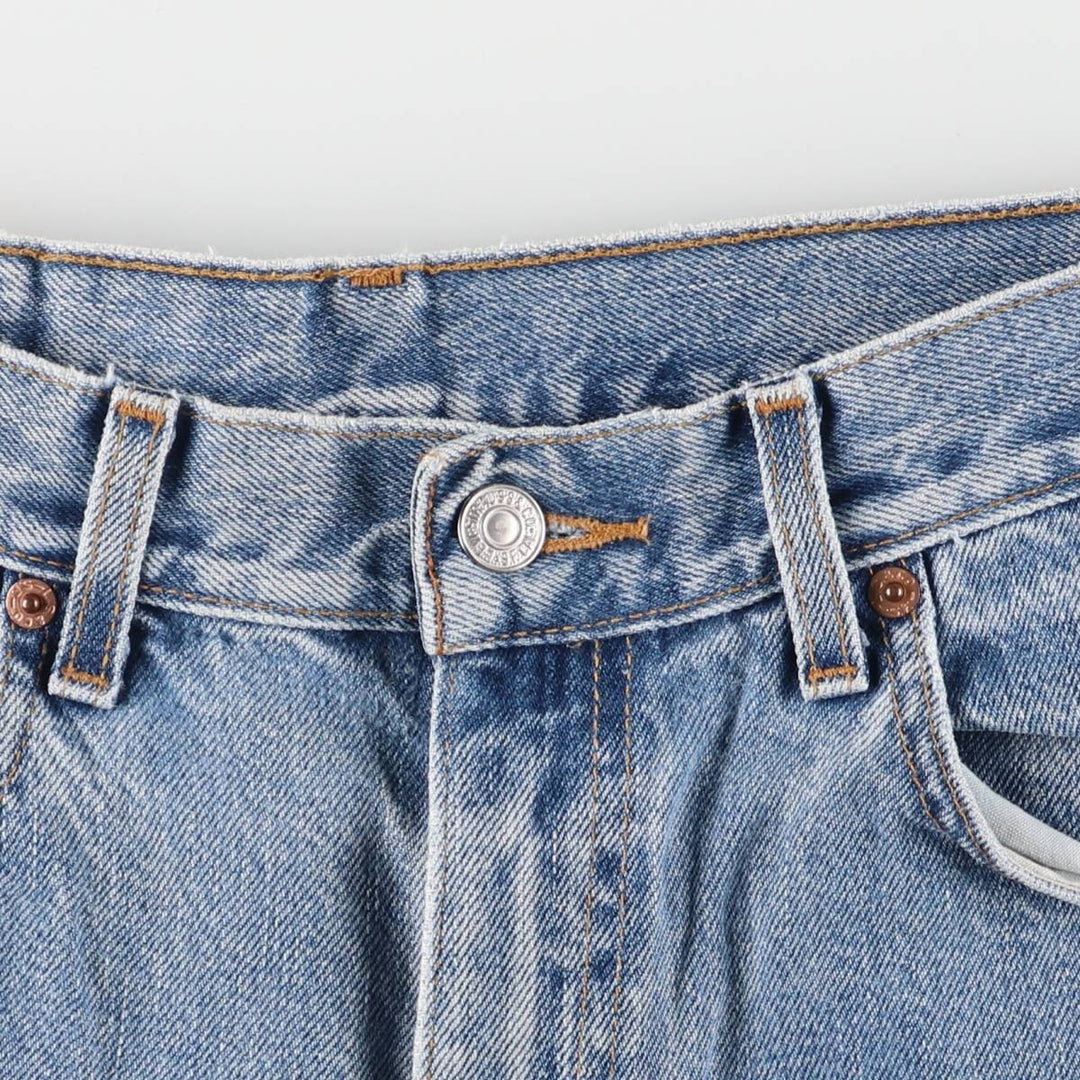 00'S Levi's 505 REGULAR FIT STRAIGHT LEG tapered denim pants for men, size w32 cotton blue type Vintage Second Hand