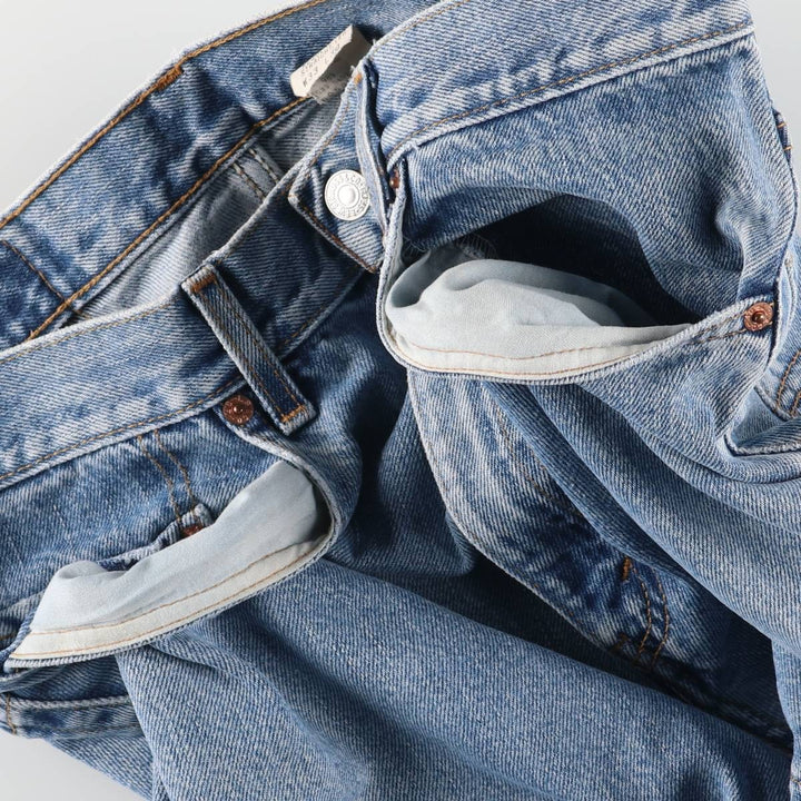 00'S Levi's 505 REGULAR FIT STRAIGHT LEG tapered denim pants for men, size w32 cotton blue type Vintage Second Hand