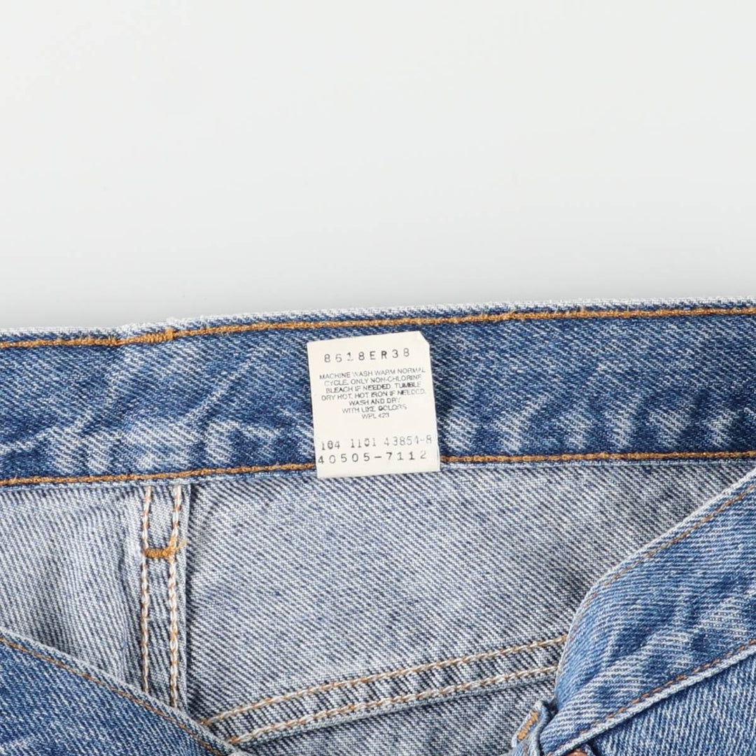 00'S Levi's 505 REGULAR FIT STRAIGHT LEG tapered denim pants for men, size w34 cotton blue type Vintage Second Hand