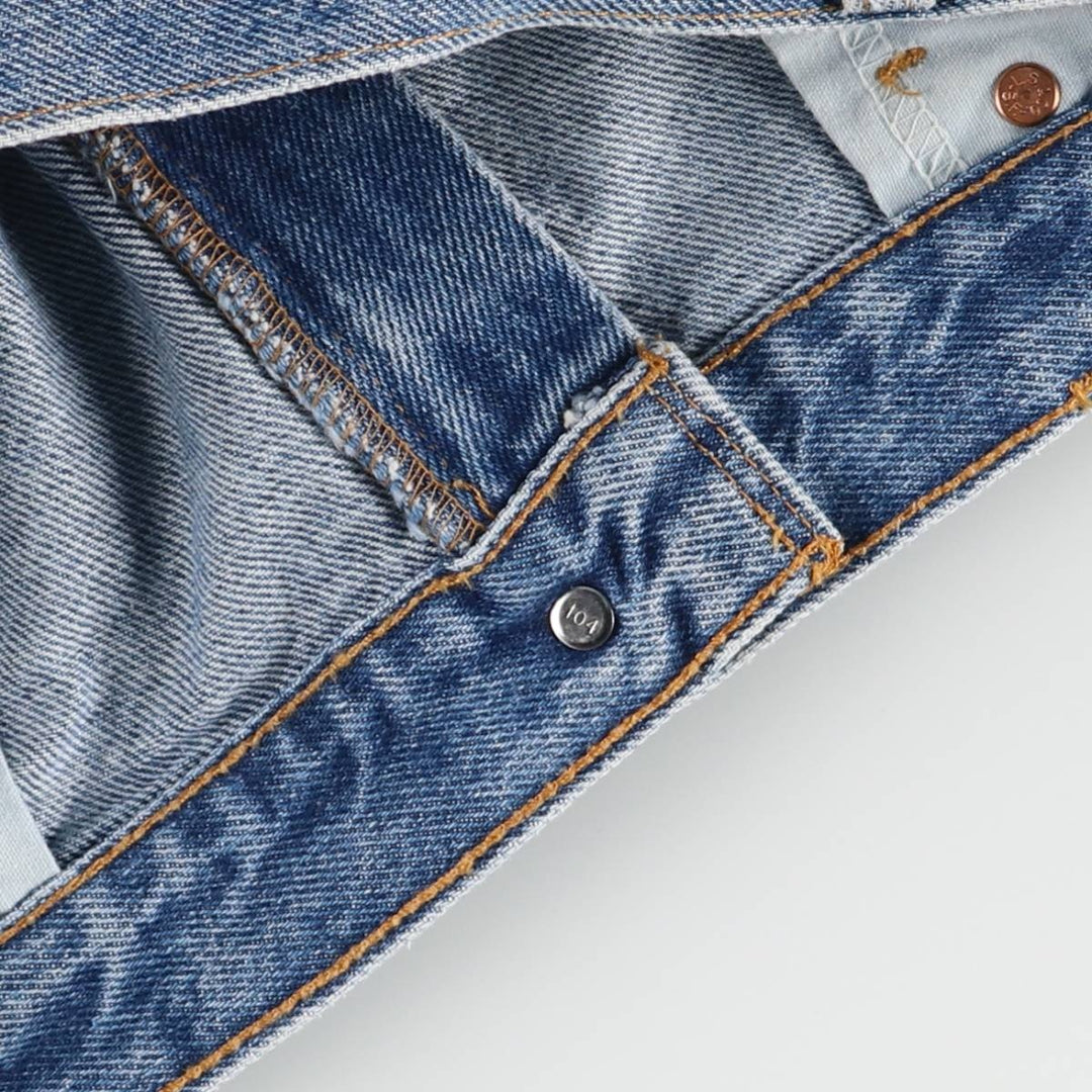 00'S Levi's 505 REGULAR FIT STRAIGHT LEG tapered denim pants for men, size w34 cotton blue type Vintage Second Hand