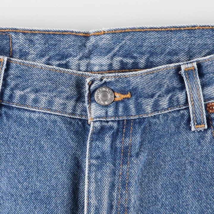 00'S Levi's 505 REGULAR FIT STRAIGHT LEG tapered denim pants for men, size w34 cotton blue type Vintage Second Hand