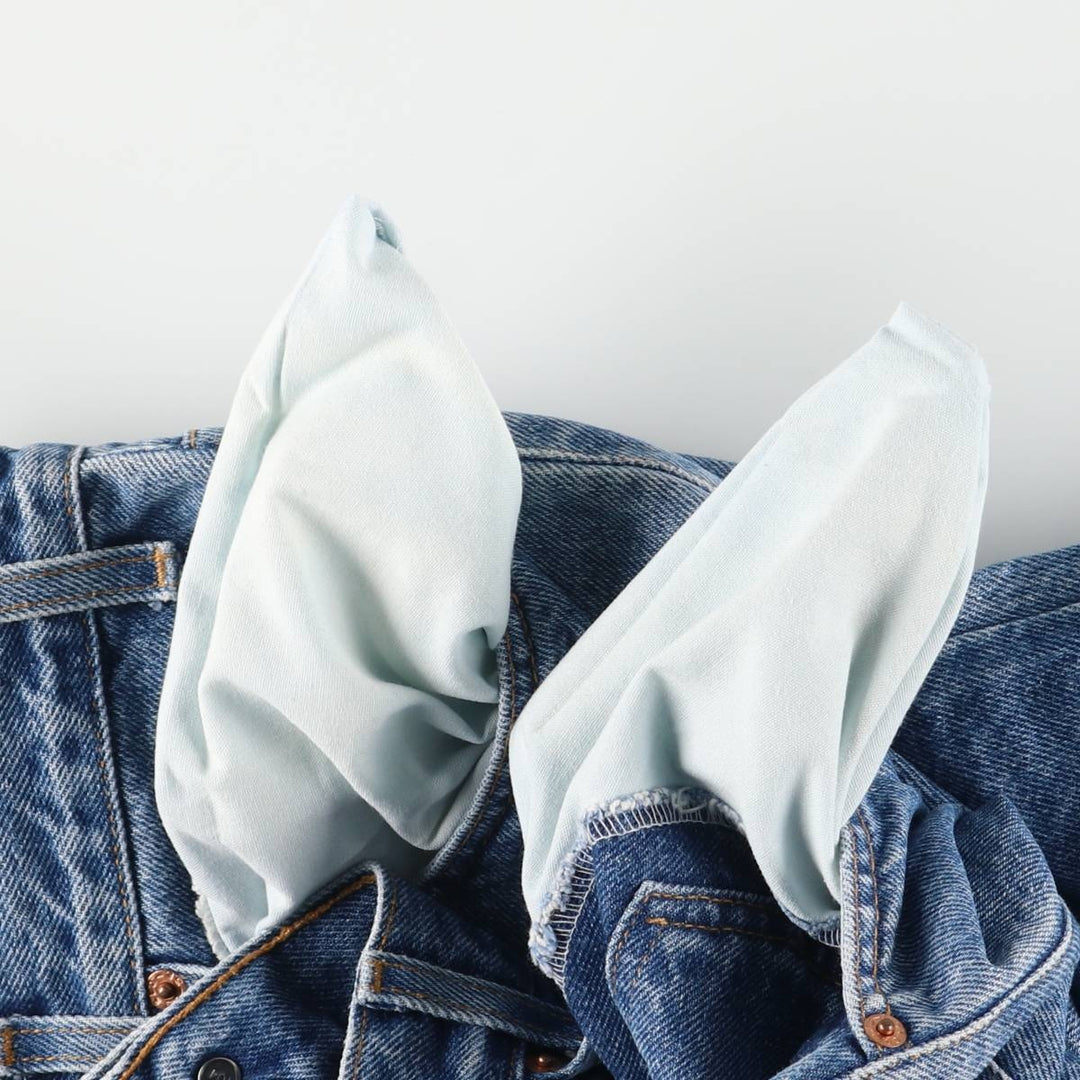 00'S Levi's 505 REGULAR FIT STRAIGHT LEG tapered denim pants for men, size w34 cotton blue type Vintage Second Hand