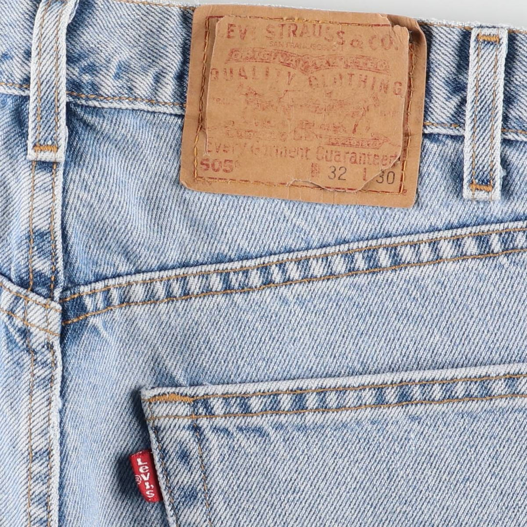 00'S Levi's 505 REGULAR FIT STRAIGHT LEG tapered denim pants for men, size w31 cotton blue type Vintage Second Hand