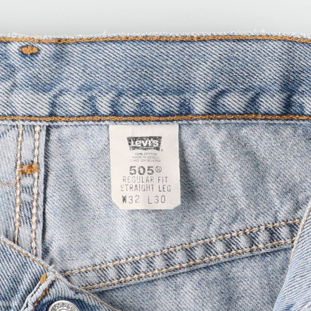 00'S Levi's 505 REGULAR FIT STRAIGHT LEG tapered denim pants for men, size w31 cotton blue type Vintage Second Hand