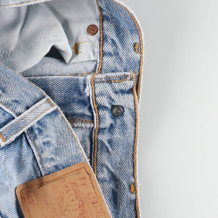 00'S Levi's 505 REGULAR FIT STRAIGHT LEG tapered denim pants for men, size w31 cotton blue type Vintage Second Hand