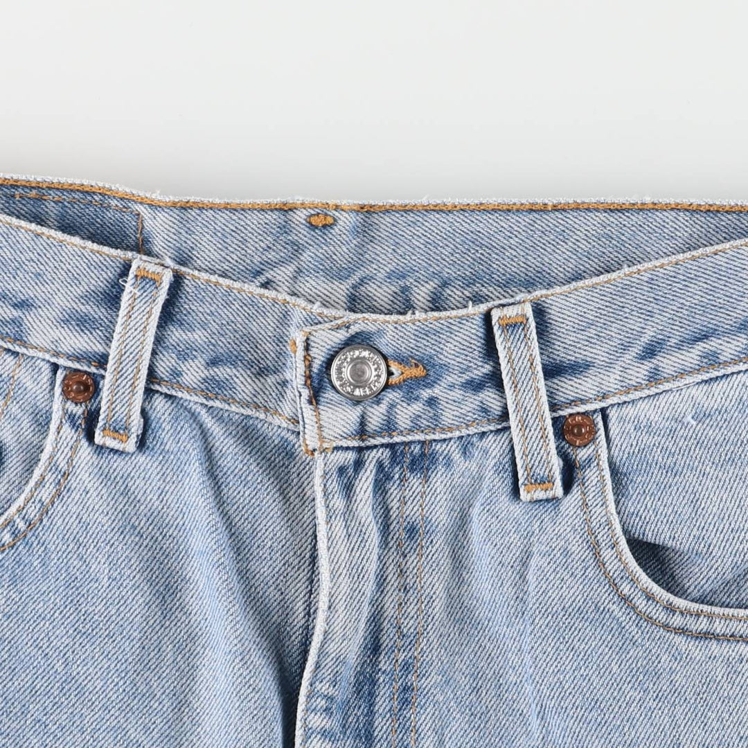 00'S Levi's 505 REGULAR FIT STRAIGHT LEG tapered denim pants for men, size w31 cotton blue type Vintage Second Hand